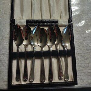 Raimond Sheffield Silverplate Grapefruit Spoons With Sugar Spoon Set of 7